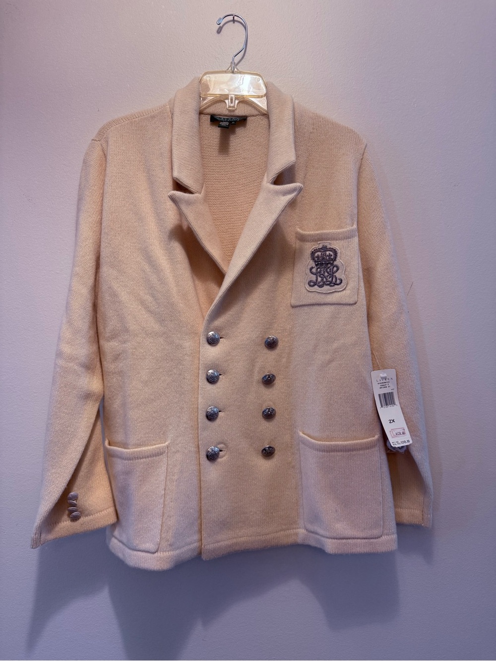 Ralph Lauren Cream Double-Breasted sweater - Picture 2 of 5